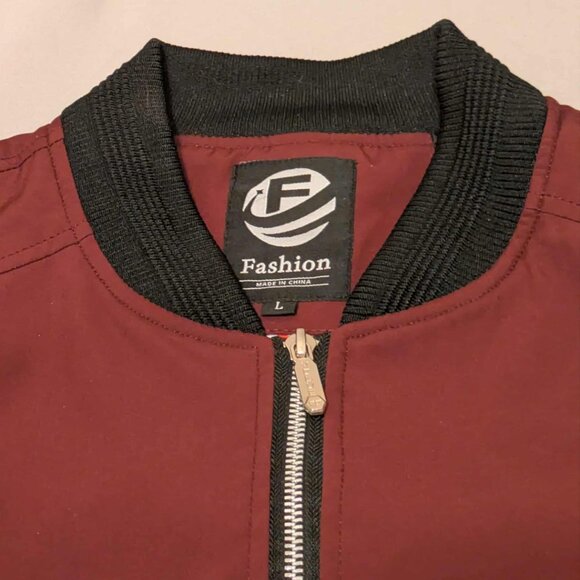 Vogue Fashion Lightweight Bomber Jacket Mens Large Full Front Zipper Stylish - Picture 3 of 14